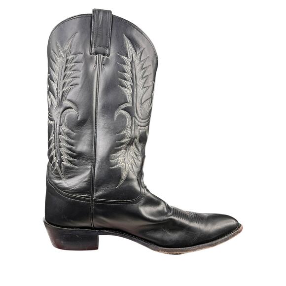Vintage Tony Lama Mens Black Leather Western Cowboy Boots Size US 13 D main image 7